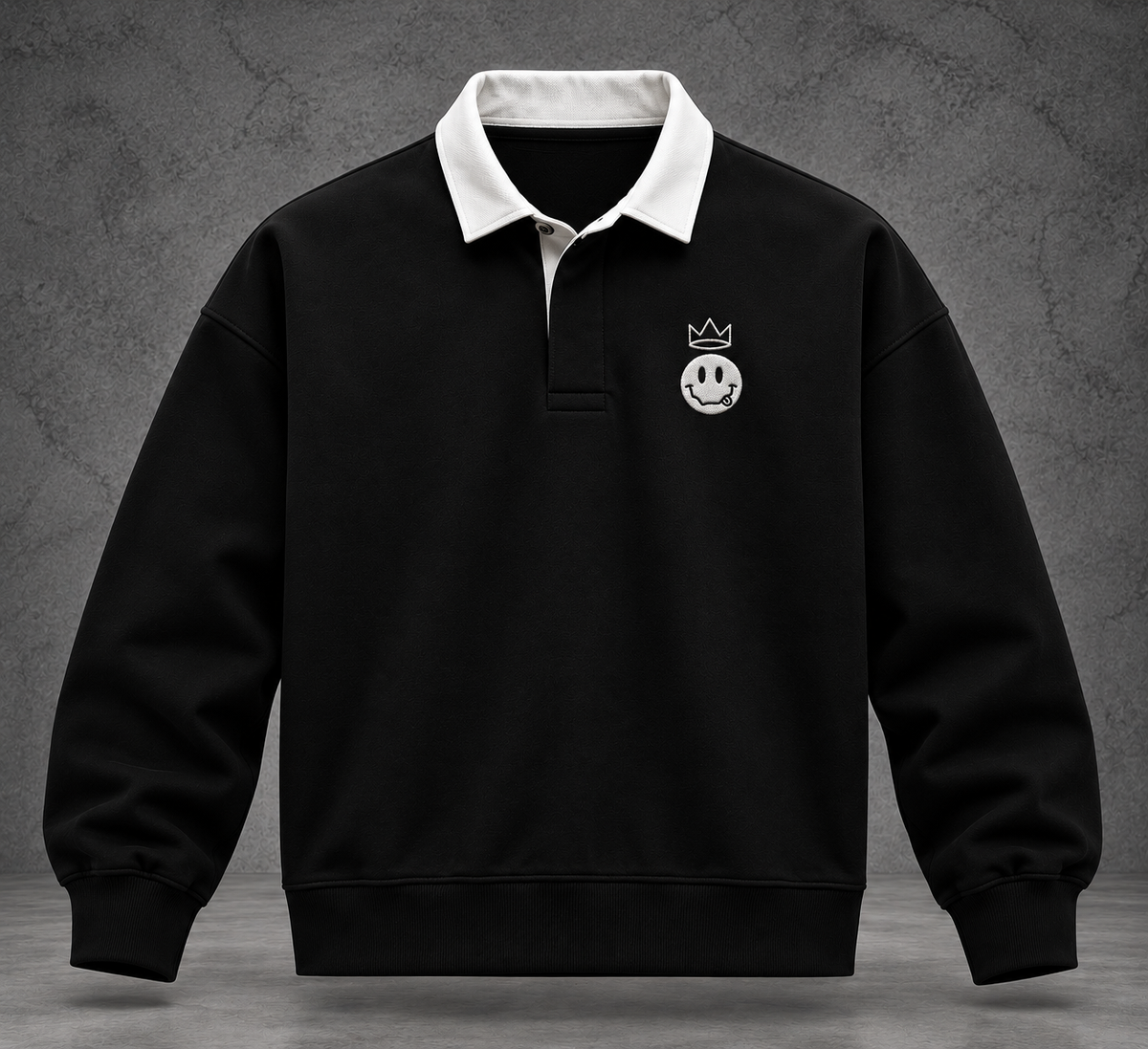 Long-Sleeved Smile Logo Polo