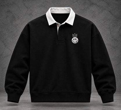 Long-Sleeved Smile Logo Polo