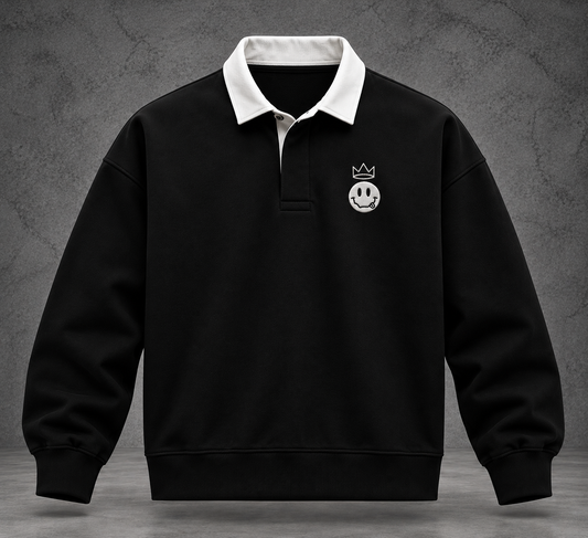 Long-Sleeved Smile Logo Polo