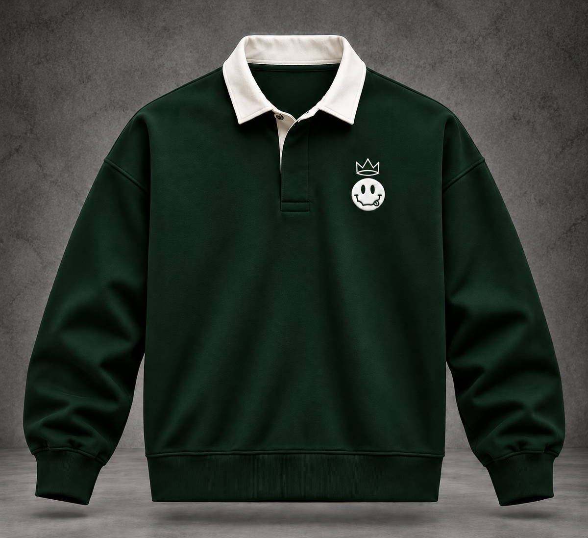 Long-Sleeved Smile Logo Polo