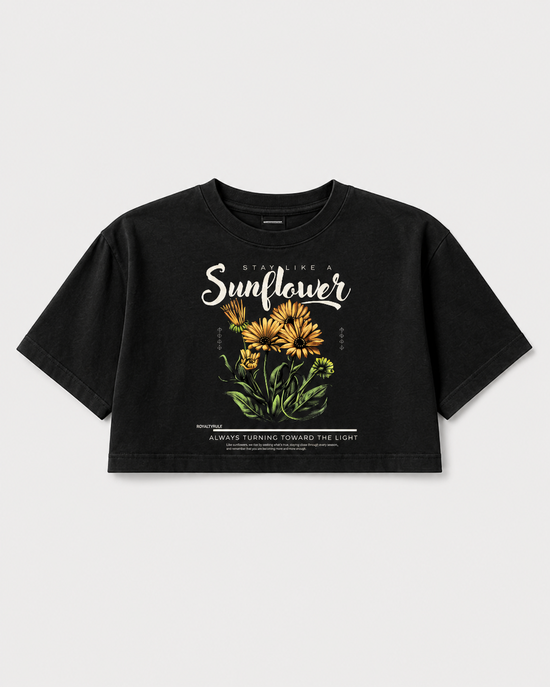 ROYALTY SUNFLOWER CROPTOP