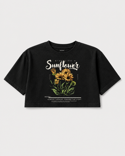 ROYALTY SUNFLOWER CROPTOP